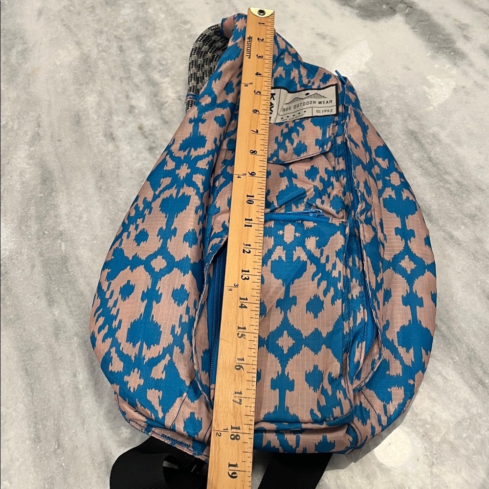 KAVU Lightweight Sling Rope Backpack Blue Ikat - Picture 9 of 10
